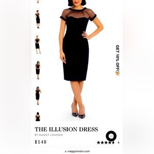 NWT size 14 stretchy little black dress by Maggy London